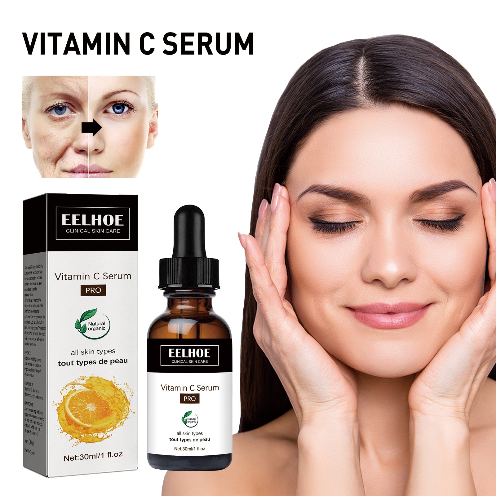 EELHOE Vitamin C Serum - Anti-Aging Face Serum for Firming & Brightening