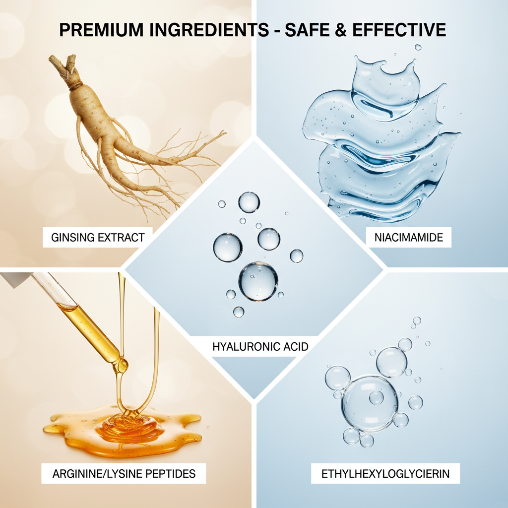 Modern stylish ingredients showcase