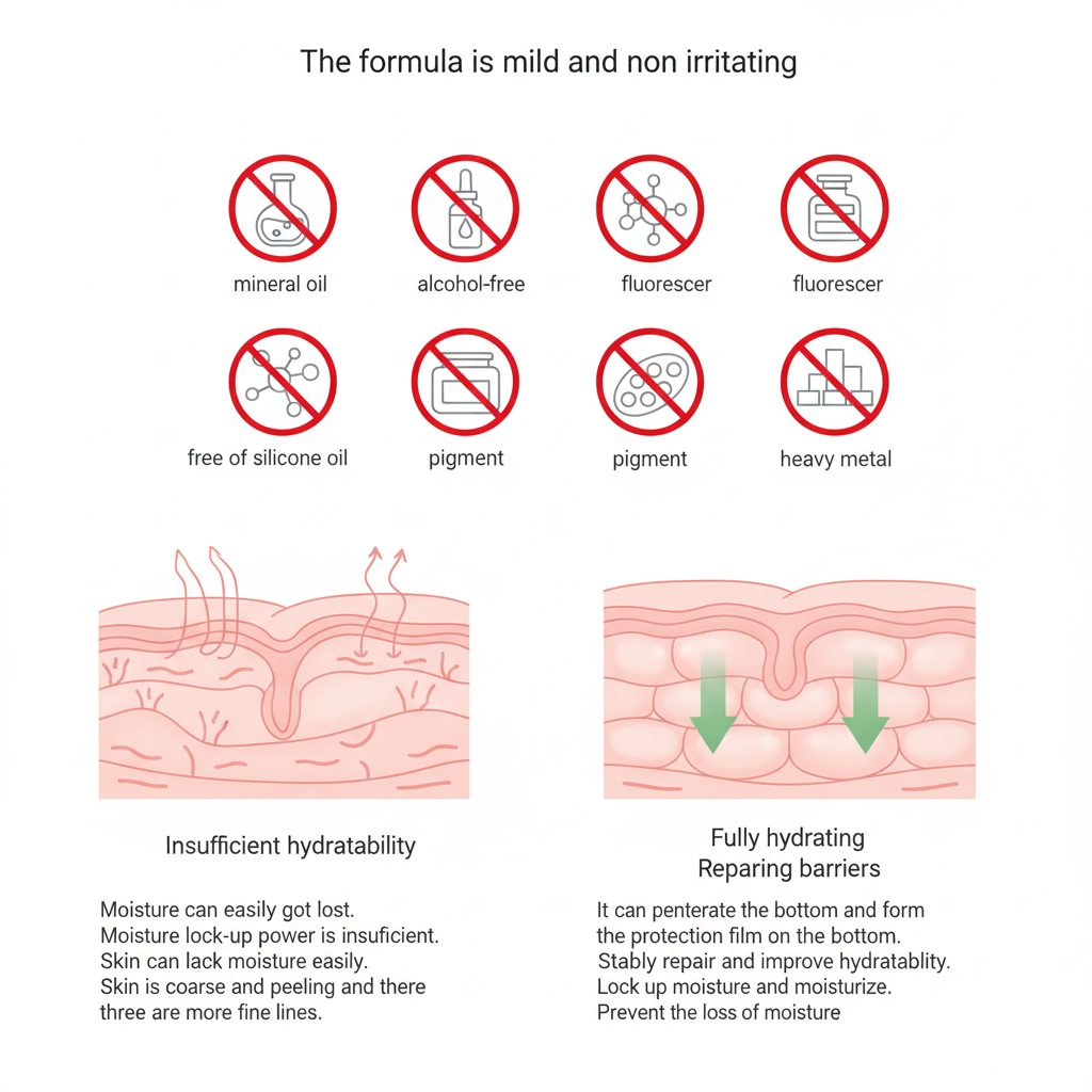 Professional formula benefits and hydration graphic